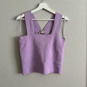 House of Harlow Lavender Sleeveless Women's Top Tank Square Neck